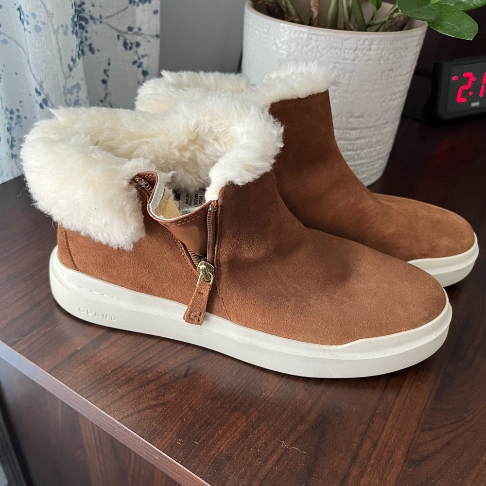 Cole Haan Women's Brown Suede Ankle Boots